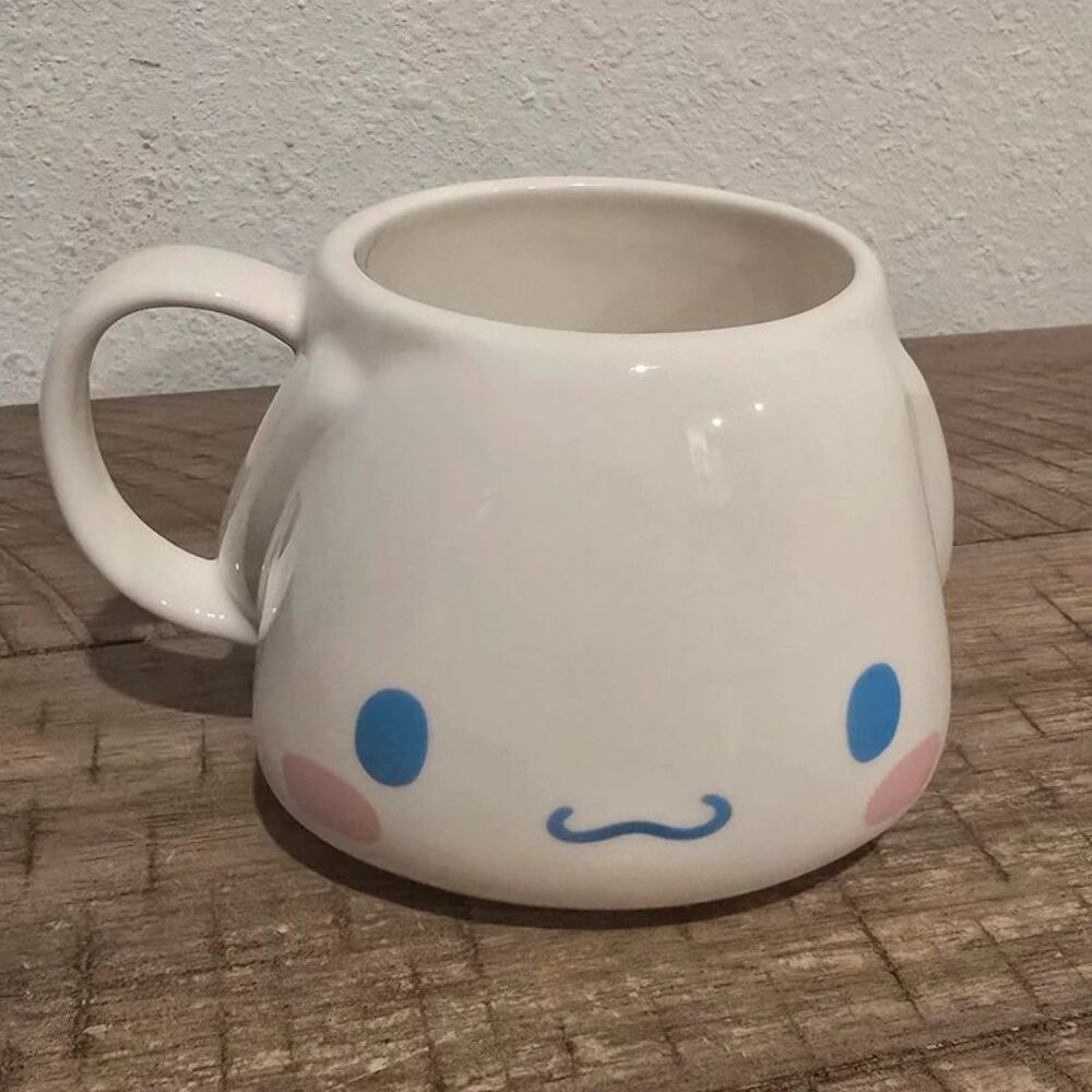 Sanrio Cinnamoroll Sculpted Ceramic Mug White Blue Pink Face Floppy Ears
